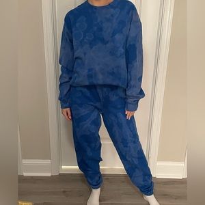 Oversized Blue Sweat Set